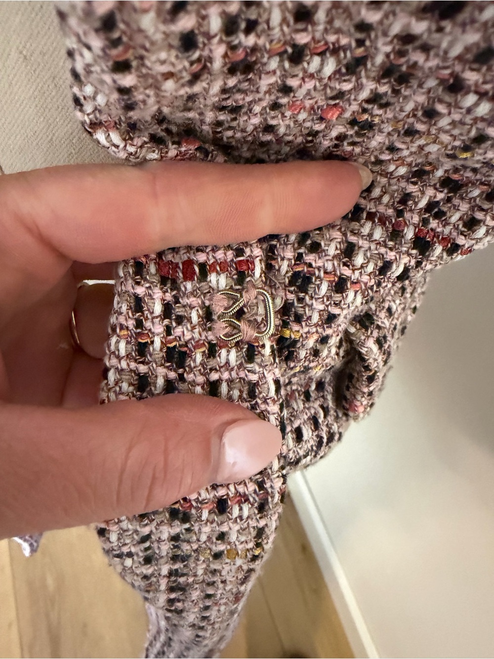 Zara Pink Tweed Sweater Vest Size XS - Picture 6 of 9